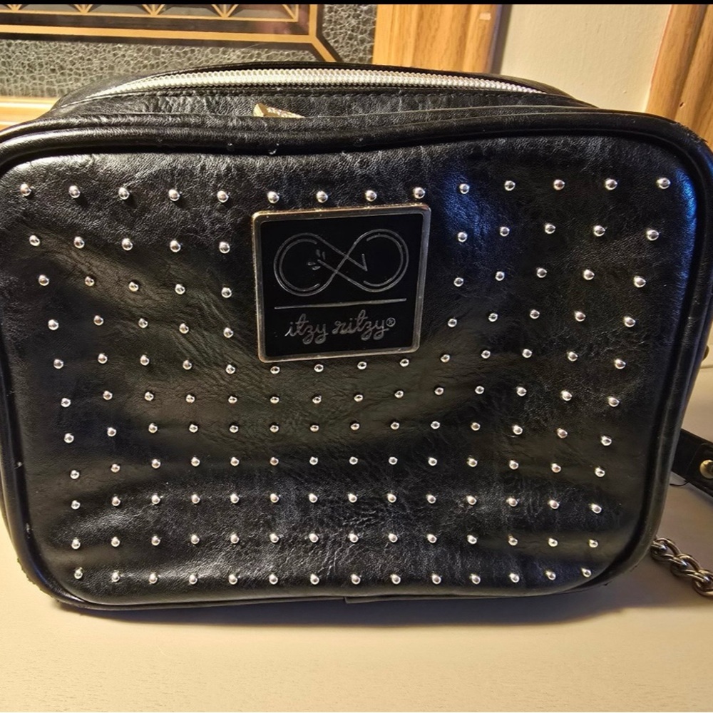 Itzy Ritzy Black Bag with Silver Accents